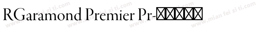 RGaramond Premier Pr字体转换
